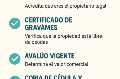 Documentos necesarios para vender tu propiedad